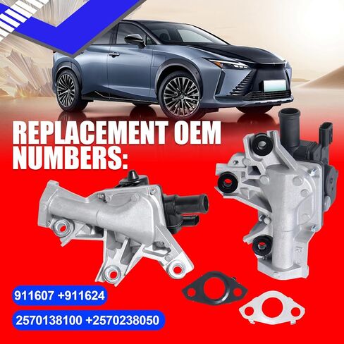 SMMS Set of 2 Secondary Air Injection Check Valves with Gasket, for Toyota, for Lexus GX460, for Sequoia, for Tundra, 2010-2013 V8 4.6L, Right Passenger Side Replaces OE: 911624 + 911607 in Saudi Arabia