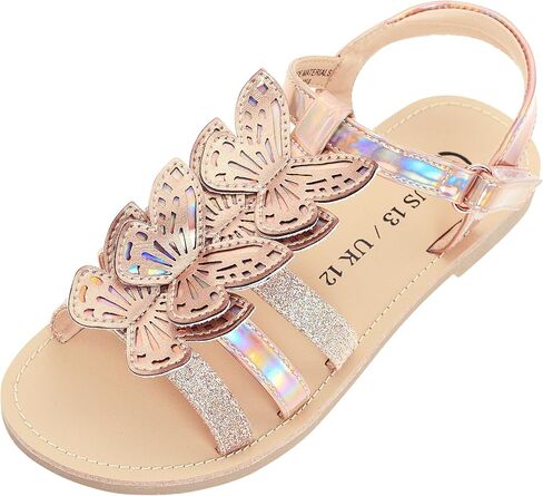 FLYFUPPY Girls Sandals Cute Open Toe Summer Flat Sandals Dress Shoes for Little/Big Kids in Kuwait