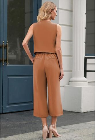 LookbookStore Pant بدلات للنساء الأنيقة من قطعتين من الأعمال التجارية غير الرسمية من السترة الصيفية. in Saudi Arabia