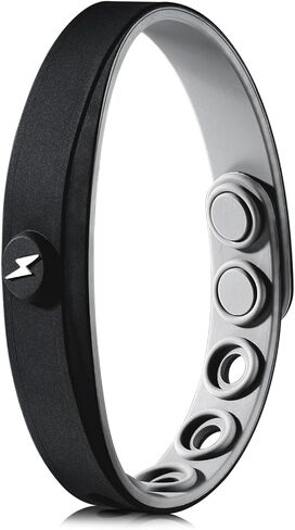 King Will Adjustable Silicone Bracelet for Men 10" Breathable Rubber Wristband Designed with Lighting/Squares, Black/Grey in Saudi Arabia