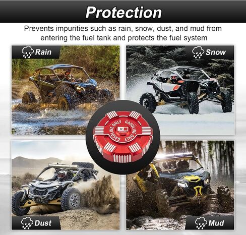 Black Fuel Cap 6061 Aluminum Gas Caps Compatible with Can Am Maverick Commander Defender Traxter X3 Max Sport Trail HD5/7/8/9/10 2016-2025 in Saudi Arabia
