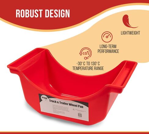Mytee Products (4 Pack Oil Drain Pans for Trucks & Trailers Wheel Hubs 2280 ml Capacity - 13-5/8"x7-5/16"x6.5" - Portable Oil Drip Pan for Wheel - Ideal for Semi Truck, Trailers & Vehicles in Saudi Arabia
