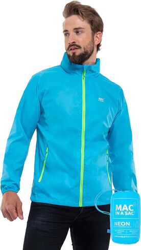 Mac in a Sac Men's Packable Rain Jacket - Origin - Lightweight Waterproof and Breathable Raincoat with Hood in Saudi Arabia