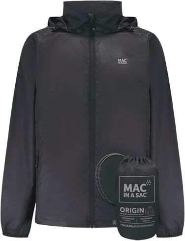 Mac in a Sac Men's Packable Rain Jacket - Origin - Lightweight Waterproof and Breathable Raincoat with Hood in Saudi Arabia