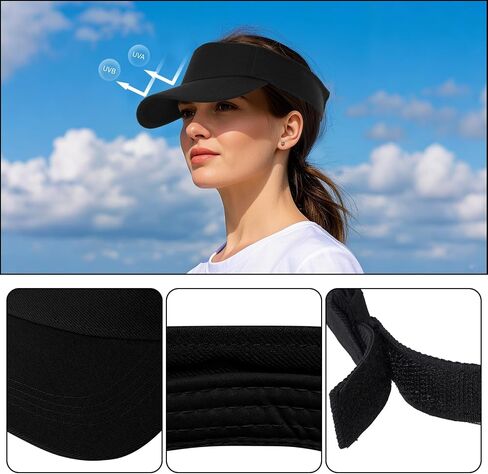 Rbenxia 1PC Adjustable Sport Visors Sun Visor Hats Cap Visors for Women and Men in Saudi Arabia