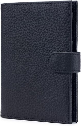 Genuine Leather Travel Passport Holder, Ultra-Thin Passport Book Holder With Cash Compartment and Zipped Coin Pocket, Passport holders suitable for international travel (Denim blue) in Saudi Arabia