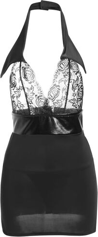 Mei Naier - 1042 Deep v Lace Secretary Skirt Black in Saudi Arabia