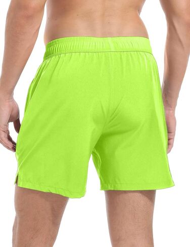 Men's Gym Shorts 5 Inch Lightweight Athletic Quick Dry Workout 2 in 1 Shorts Mesh Running Athletic Shorts Hiking in Saudi Arabia