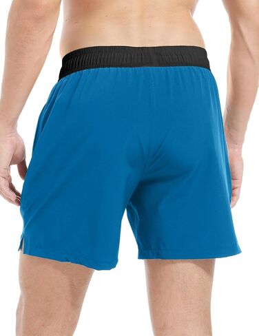 Men's Gym Shorts 5 Inch Lightweight Athletic Quick Dry Workout 2 in 1 Shorts Mesh Running Athletic Shorts Hiking in Saudi Arabia