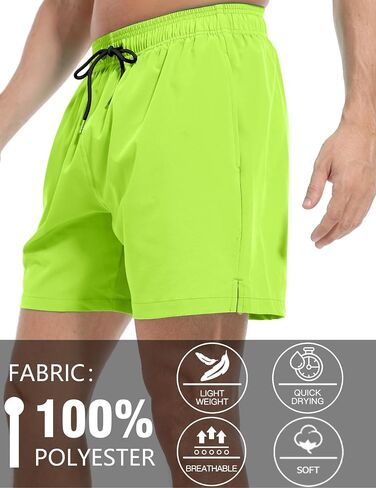 Men's Gym Shorts 5 Inch Lightweight Athletic Quick Dry Workout 2 in 1 Shorts Mesh Running Athletic Shorts Hiking in Saudi Arabia