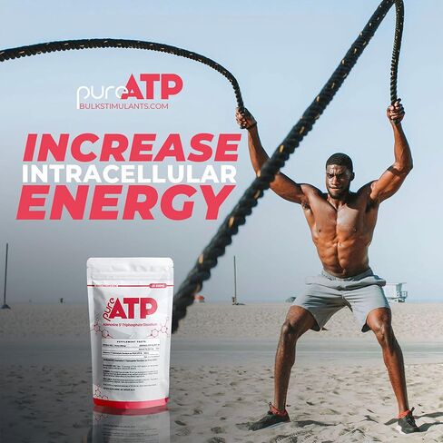 مسحوق محفزات النقيات النقي ATP أدينوسين ثلاثي الفوسفات - زيادة الطاقة ، القدرة على التحمل ، القوة ، مضخة الاسترداد ومضخة العضلات ، أسرع من الكرياتين HMB وأكسيد النيتريك ، ملحق التمرين الطبيعي - 20 غراما in Saudi Arabia