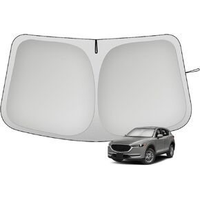 Foldable Windshield Sun Shade Compatible with Ford F250 2017-2025 | Custom Fit Sunshade Blocks UV Rays & Heat | Car Window Shades for Sun Protection | Automotive Interior Accessories