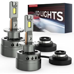 D3S D3R Led Bulb, 26,400LM, 600% Brightness, 6,000K White，10x Cooling,Xenon HID Replacment，Fast Plug, Compatible 99.99%, 2-Pack