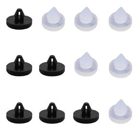 Brake Light Switch Stopper, 12PCS Brake Pedal Stop Pads (6X 46505-SA5-000 White + 6X 90541-06036 Black), Brake Switch Pad, Car Truck Auto Brake Pedal Pad,Clutch Pedal Pad Stopper