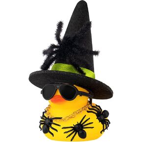 wonuu Halloween Spider Rubber Duck Halloween Decorations Duck Car Ornaments Halloween Accessorie