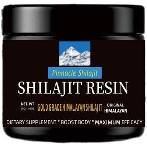 Pinnacle Premium Gold Grade Shilajit Resin – 100% Pure Himalayan Shilajit from Gilgit Baltistan – Potent Natural Energy, Focus & Immune Support – Ancient Ayurvedic Vitality Supplement - 30g