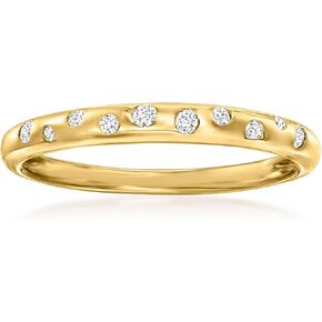RS Pure by Ross-Simons 0.10 ct. t.w. Diamond Dotted Ring in 14kt Yellow Gold