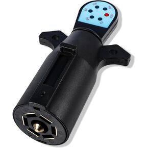 4 Pin Trailer Tester Connector Trailer Plug Tester Trailer Connector Tester, Car Accessories Trailer Tow Wire Harness Socket Kit for Turn Signal Tail Lights Trouble Shooter (Size A)