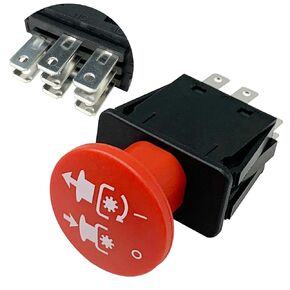 776476 Blade Clutch PTO Switch 8 Terminals 10 AMP for Hus-ter Super Z Mini Z X One Z4 FasTrak RZT 771476 601785 605777 605576 603545 601784 604713 603273 601785 6204 4174684 500016 430-528 Red