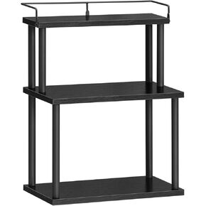 Hoobro Kitchen Confertop منظم ، رف الزاوية المنقولة ، منظم تخزين سطح المكتب للأشكال كونترتوب ، مكتب المكتب ، غرفة المعيشة ، بني ريفي و BF02TL01 الأسود