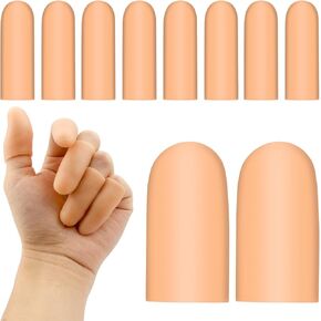 10pcs الهلام تهدئة أصابع الهلام ، أسرّة إصبع السيليكون ، وأكمام إصبع النتريل تغطي الحماية لنصائح الإصبع ، وأغطية إصبع الهلام ، وأسهيل إصبع حرارة السيليكون بأحجام متنوعة (عارية)