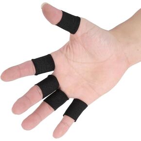 10Pcs Finger Protector Sleeve Elastic Compression Finger Protector Braces Support Basketball Sports Aid Arthritis Band Wraps Finger Sleeves for Silicone Finger Protector