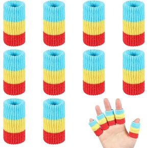10 PCS Crochet Finger Guard, Finger Compression Sleeves Support, Finger Sleeves for Sport Breathable Elastic Crochet Finger Guard Finger Sleeves Protectors Breathable Finger Cushion for Writing