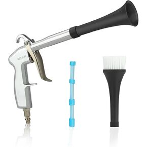 Car Cleaning Air Gun with 2 Nozzle Sets,Foam Bottle, Brush Head, Cleaning Sponge,Interior Cleaning Kit for Vehicle Upholstery, Carpet, and Seats