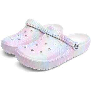 Tie-Dye Womens Clogs خفيفة الوزن زلة على حديقة أحذية رخيصة النعال/الصنادل/أحذية الماء