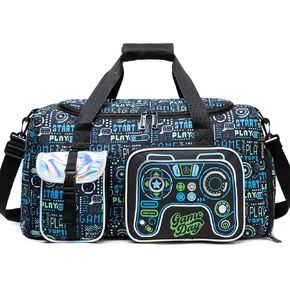 Sports Bag for Boys Kids Duffle Bag Boys Travel Bag for Kids Overnight Bag for Kids Weekender Bag Sleepover Bags for Boys Gym Bag with Shoe Compartment in Kuwait