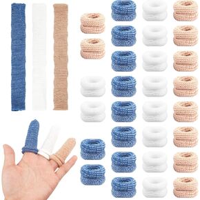 30PCS Finger Bandages Roll for Finger Tips, 2.5 to 32cm Breathable Finger Cots Finger Protectors for Garden/Fingertips, Elastic Finger Bandages for Thumb Sprains and Swelling