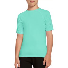 Haloumoning Boys Athletic Compression Shirt Short Sleeve Undershirt Kids Quick Dry Basketball Base Layer 5-14 Years