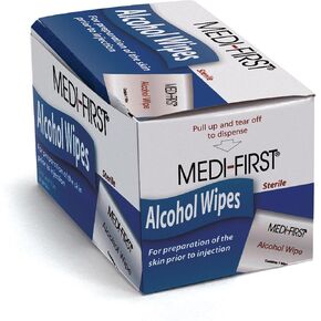 Medi-First 22150 Alcohol Skin Prep Pads, 50 Per Box