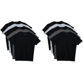 Gildan Men's V-Neck T-Shirts 5 Pack, Multi, Large Men's V-Neck T-Shirts Multipack, Assorted (5 Pack), X-Large