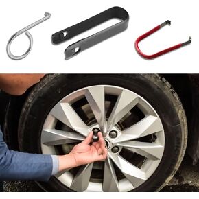 3PCS Car Wheel Hub Bolt Nut Cover Tool ، 3 Type Type Lug Cap Cap Set ، Universal Nut Caps Lug Puller & Bolt Cap Hook ، Accessories Accessories Fits for معظم المركبات