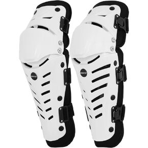 Knee Shin Guards Motorcycle Protective Gear, Knee Pads 3 Sections Adjustable Leg Armor Crashproof 1 Pair, Motocross Gear for Men MTB Riding Mountain Bike