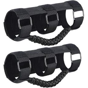Roll Bar Grab Handles Hand Grips Accessories Paracord Hand Grab for Jeep Wrangler JL JK TJ YJ Gladiator Sahara Rubicon Unlimited (Red 2 Pack)