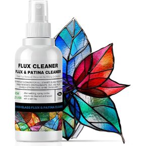 منظف ​​Flux Clean Clean Premium - منظف التدفق ، لحام الزجاج الملون ، مزيل التدفق للزجاج الملون - إمدادات زجاجية ملطخة - 8 أوقية