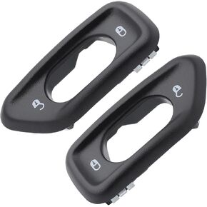 Left and Right Side Door Lock Switch Bezel Compatible with Jeep Wrangler JK 2011-2018 Replace 68185910AA