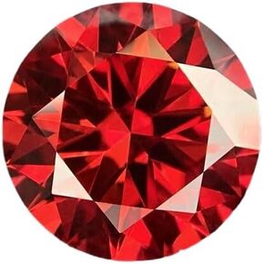 0.5-4ct Garnet Color Moissanite Stone Loose Gemstone Round Cut Lab Grown Simulated Diamond With GRA Certificate For Jewelry Making