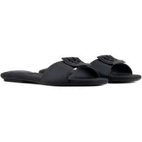 Armani Exchange Slide Women's Pluded on Sandal مع شعار في الأعلى in Kuwait