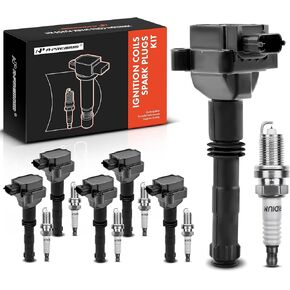 ملفات الإشعال A-Premium وشرائع مجموعات متوافقة مع Porsche 911 1999-2005 2007-2009 2011 ، Boxster 1997-2005 ، 3.4L 3.6L 6-PC Set