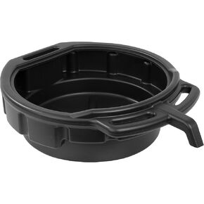 OEMTOOLS 87034 Oil Drain Pan, 4 Gallon Oil Pan, Heavy Duty Polyethylene, Pour Spout, No-Splash Lip, 3 Ergonomic Handles, Stackable Design