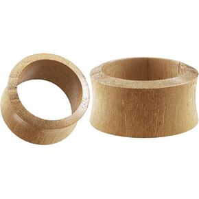 Pair of Teak Wood Double Flared Saddle Flesh Tunnel Stretching Piercing Jewelry Stretcher Ear Plugs Earring Lobe