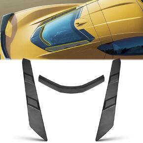 Rear Dry Bay Vent Blocks Cover & Rear Window Spoiler, Car Hatch Hood Wash Cover Compatible with for Chevy Corvette C8 Z51 Coupe Z06/E-Ray 2020-2024 Engine Bay Air Vent Protection Inserts