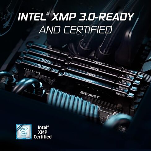 Kingston Technology Fury Beast 32GB (2x16GB) 5600MHz DDR5 CL40 DIMM (Kit of 2) Desktop Memory KF556C40BBK2-32,Black in Kuwait