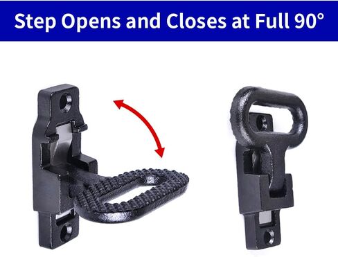 خطوة أمان قابلة للطي من الصلب المجلفن والتعامل مع 2 خطوة متعددة الأغراض و Grapp for Trucks Trucks RVS Worktop Houseboat-black in Saudi Arabia