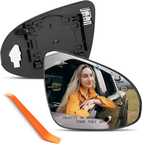 Passenger Side Mirror Replacement for Toyota Camry 2012 2013 2014 2015 2016 2017, Avalon Hybrid 2013-2018, Right Side View Mirror Glass with Backing Plate, Power Heated in Kuwait