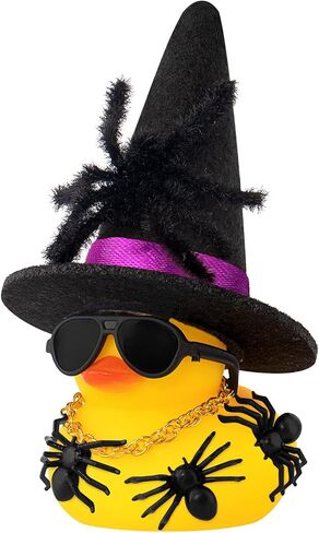 Wonuu Halloween Spider Rubber Duck Decorations Duck Car Ornaments Halloween Accessorie in Kuwait