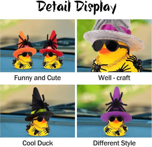 Wonuu Halloween Spider Rubber Duck Decorations Duck Car Ornaments Halloween Accessorie in Kuwait
